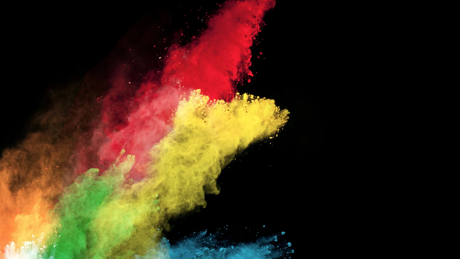 粉状爆炸 粉状 黑色背景 彩色 手机壁纸 4K壁纸