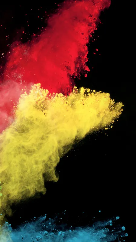 粉状爆炸 粉状 黑色背景 彩色 手机壁纸 4K壁纸