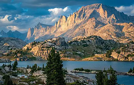 怀俄明州 弗里蒙特峰 风景 自然 山 云 树 水 电脑壁纸 4K壁纸