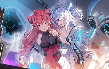 红发 动漫 动漫女孩 银发 少女前线  电脑壁纸 4K壁纸