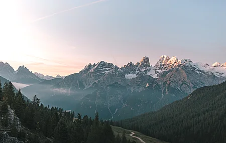 风景 山脉 雪 自然 森林 扇形-塞恩-普拉格斯自然公园 意大利 白云岩 电脑壁纸 4K壁纸