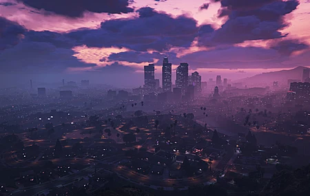 天际线 游戏 游戏CG 城市景观 天空  侠盗猎车手  电脑壁纸 4K壁纸