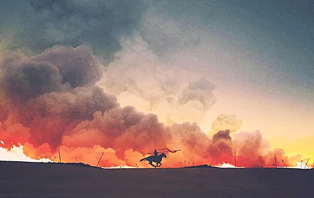 冰与火之歌 权力的游戏 电视 天空 马  电脑壁纸 4K壁纸