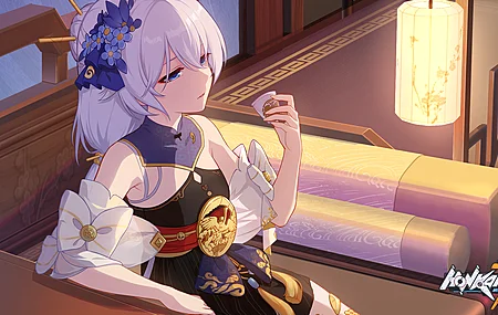 发花 动漫女孩 电脑壁纸 4K壁纸