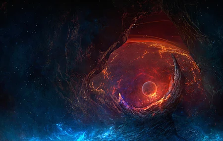 AI艺术 插图 奇幻艺术 星云 太空逃生 空间艺术 世界 数字绘画  电脑壁纸 4K壁纸