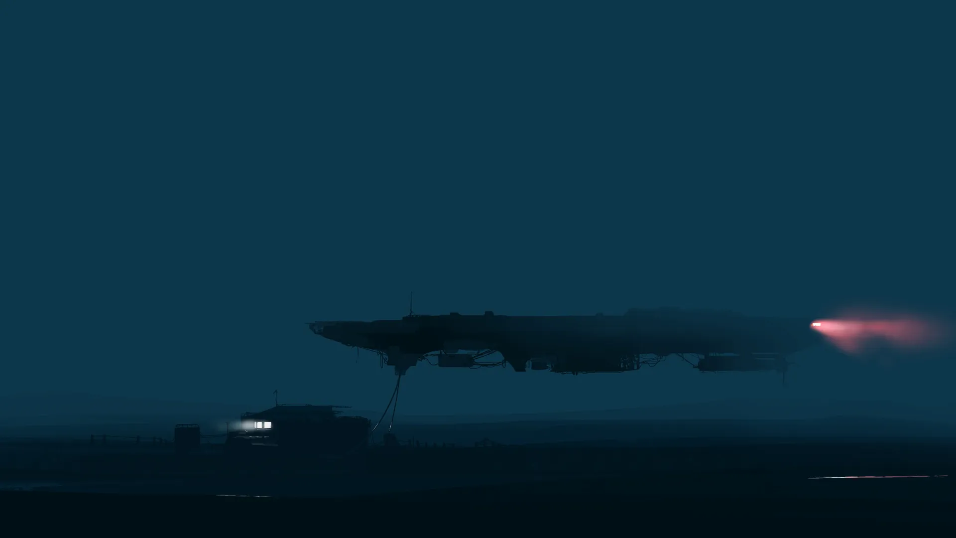  风景 环境 宇宙飞船 夜晚 科幻小说 房子 电脑壁纸 4K壁纸