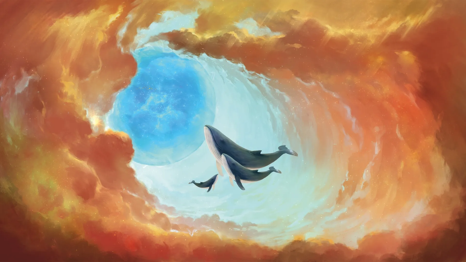 奇幻艺术 鲸鱼 AI艺术  电脑壁纸 4K壁纸