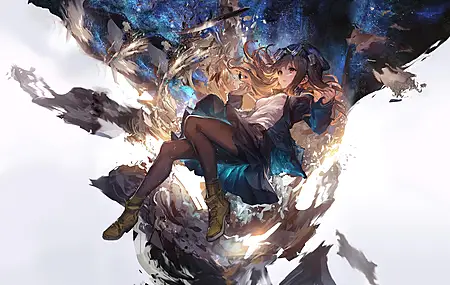 动漫女孩 黑色丝袜 护目镜  电脑壁纸 4K壁纸