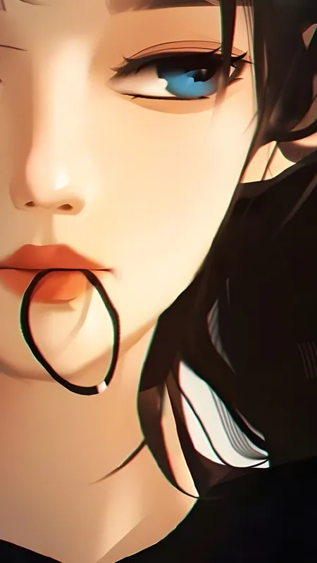 蓝眼睛 动漫 动漫女孩 黑发 手机壁纸 4K壁纸