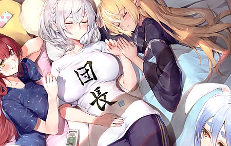 长发 动漫 动漫女孩 兽耳 全息 虚拟 睡眠 异瞳  电脑壁纸 4K壁纸