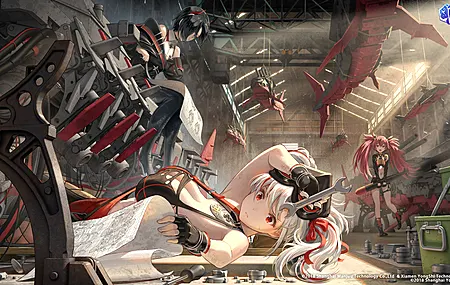  红眼睛 红头发 部 动漫 动漫女孩 碧蓝航线 碧蓝航线 电脑壁纸 4K壁纸