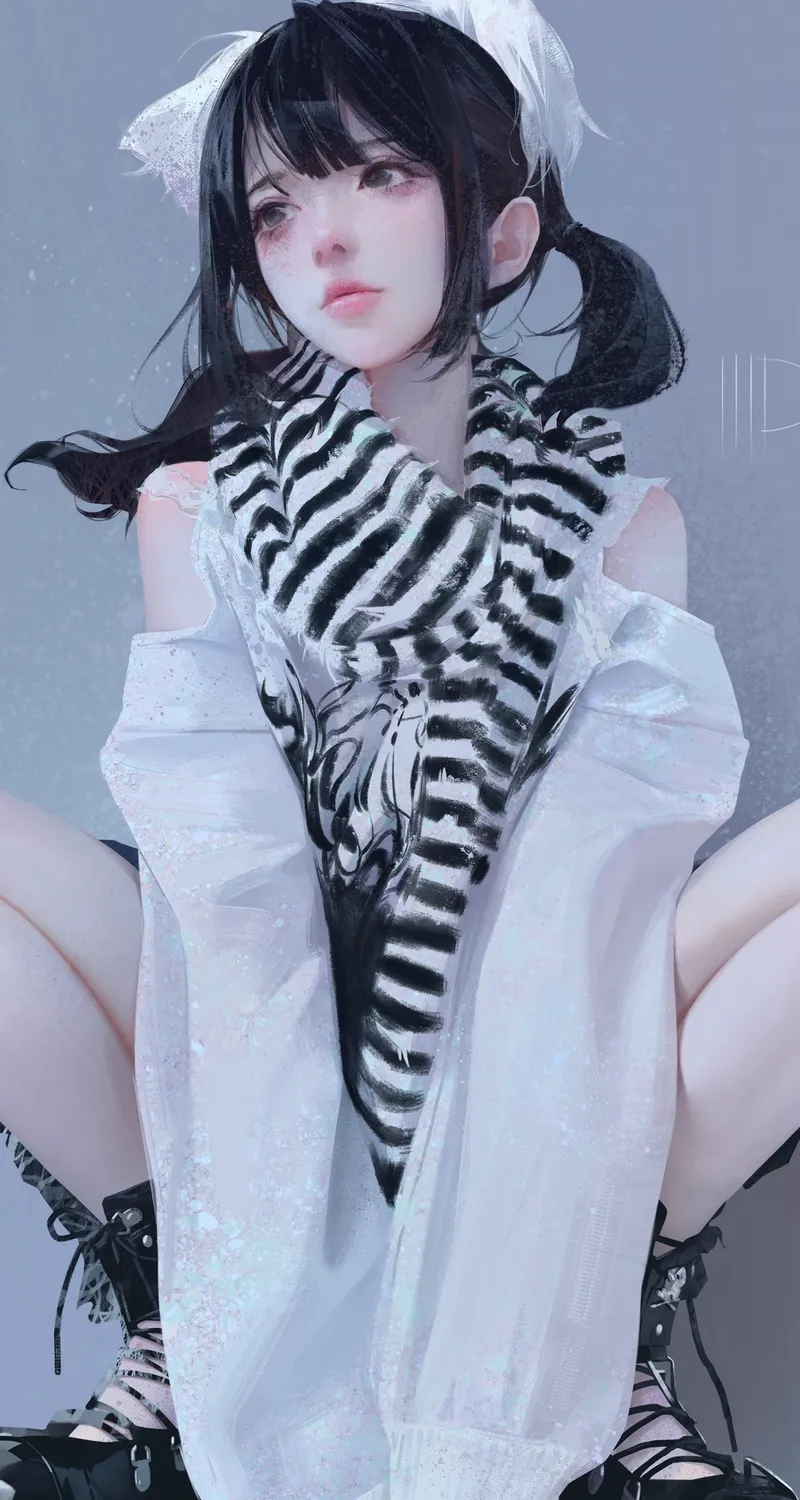 腿部 围巾 带水印  手机壁纸 4K壁纸