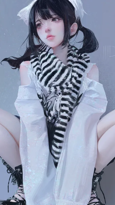 腿部 围巾 带水印  手机壁纸 4K壁纸