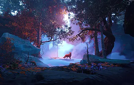 森林 冬天 狼  电脑壁纸 4K壁纸