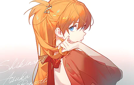 动漫女孩 签名 极简主义 简单的背景 电脑壁纸 4K壁纸