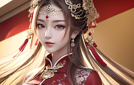 女性 艺术  新娘装扮 电脑壁纸 4K壁纸