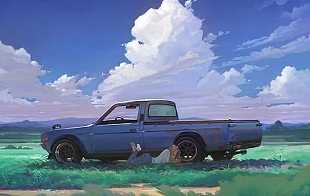 有车的女人 乡村 车辆 汽车 电脑壁纸 4K壁纸