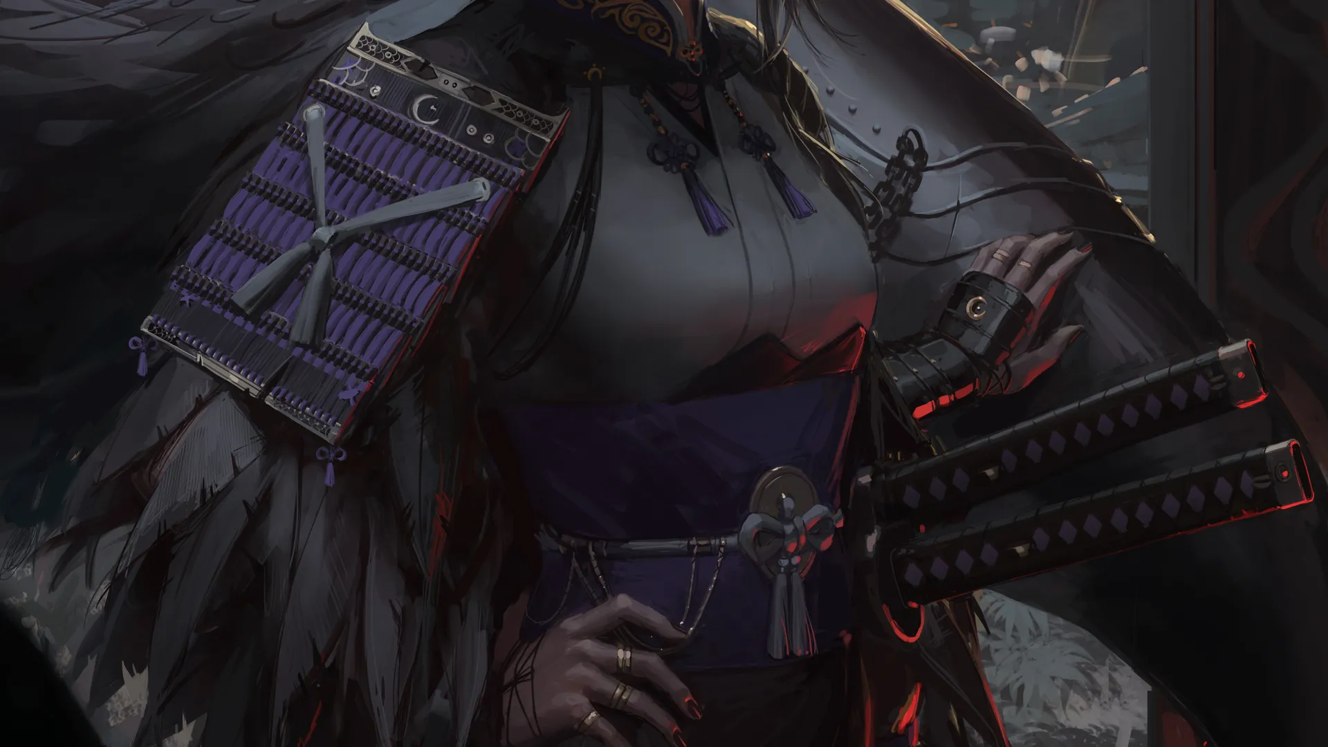 女人 奇幻女孩 原创人物 奇幻艺术  原图 素描 羽毛 AI艺术 手机壁纸 4K壁纸