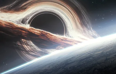 空间 空间艺术 AI艺术 图片 插图 科幻小说 黑洞 电脑壁纸 4K壁纸