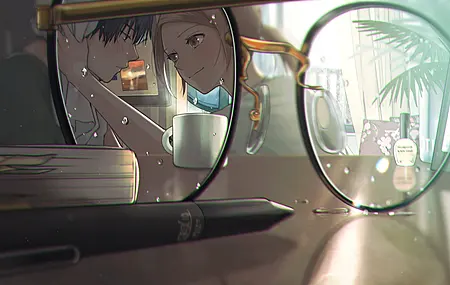 动漫女孩 眼镜 动漫情侣 动漫男孩  电脑壁纸 4K壁纸