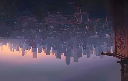 超级英雄 城市 电影 电影剧照 颠倒 AI艺术 电脑壁纸 8K壁纸