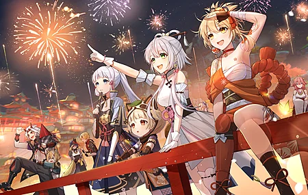 动漫女孩 原神 龟里佐贺 原神 罗天翼 动漫 数码艺术 电脑壁纸 4K壁纸