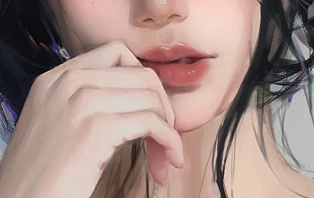 亚洲 女性 观看者 长发  白色背景 肖像显示 手机壁纸 4K壁纸