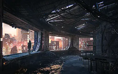 未来主义城市 城市 赛博朋克  建筑 摩天大楼 室内 房间 艺术状态  电脑壁纸 4K壁纸