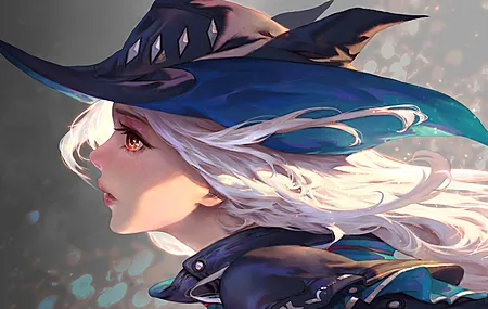 女人 白发 红眼睛 长发 金发 动漫 动漫女孩  电脑壁纸 4K壁纸