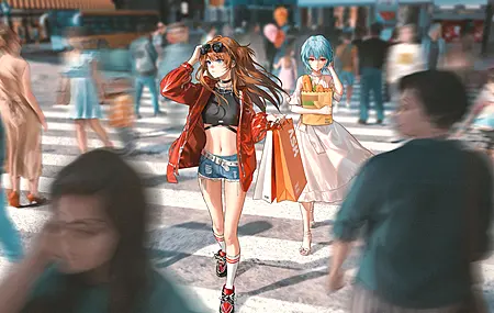  红发 艺术家 动漫 动漫女孩 电脑壁纸 4K壁纸