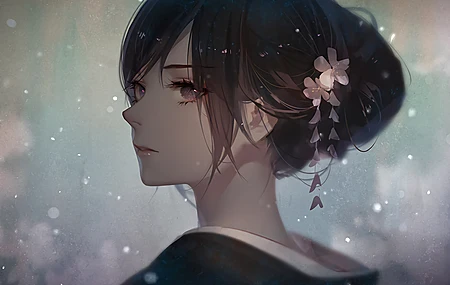 发辫 原创人物 艺术家 和服 动漫 动漫女孩  电脑壁纸 4K壁纸