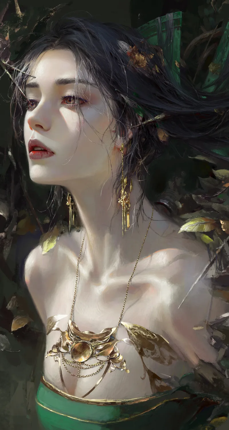 奇幻女孩 遥望远方 幽灵之刃 AI艺术  手机壁纸 4K壁纸