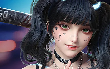 人脸 动漫女孩 肖像显示屏  电脑壁纸 4K壁纸