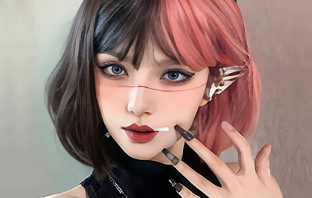 梦幻女孩 亚洲人 女性 粉色头发  电脑壁纸 4K壁纸