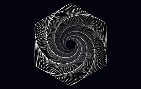 摘要 几何图形 黑色背景 网点 单色  电脑壁纸 4K壁纸