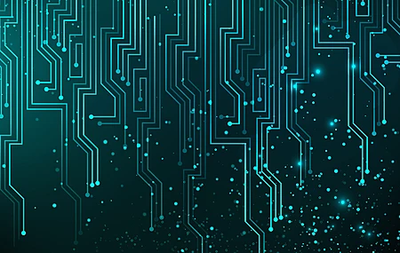 矢量艺术 AI艺术 电路 电子 蓝宝石 绿松石  电脑壁纸 4K壁纸