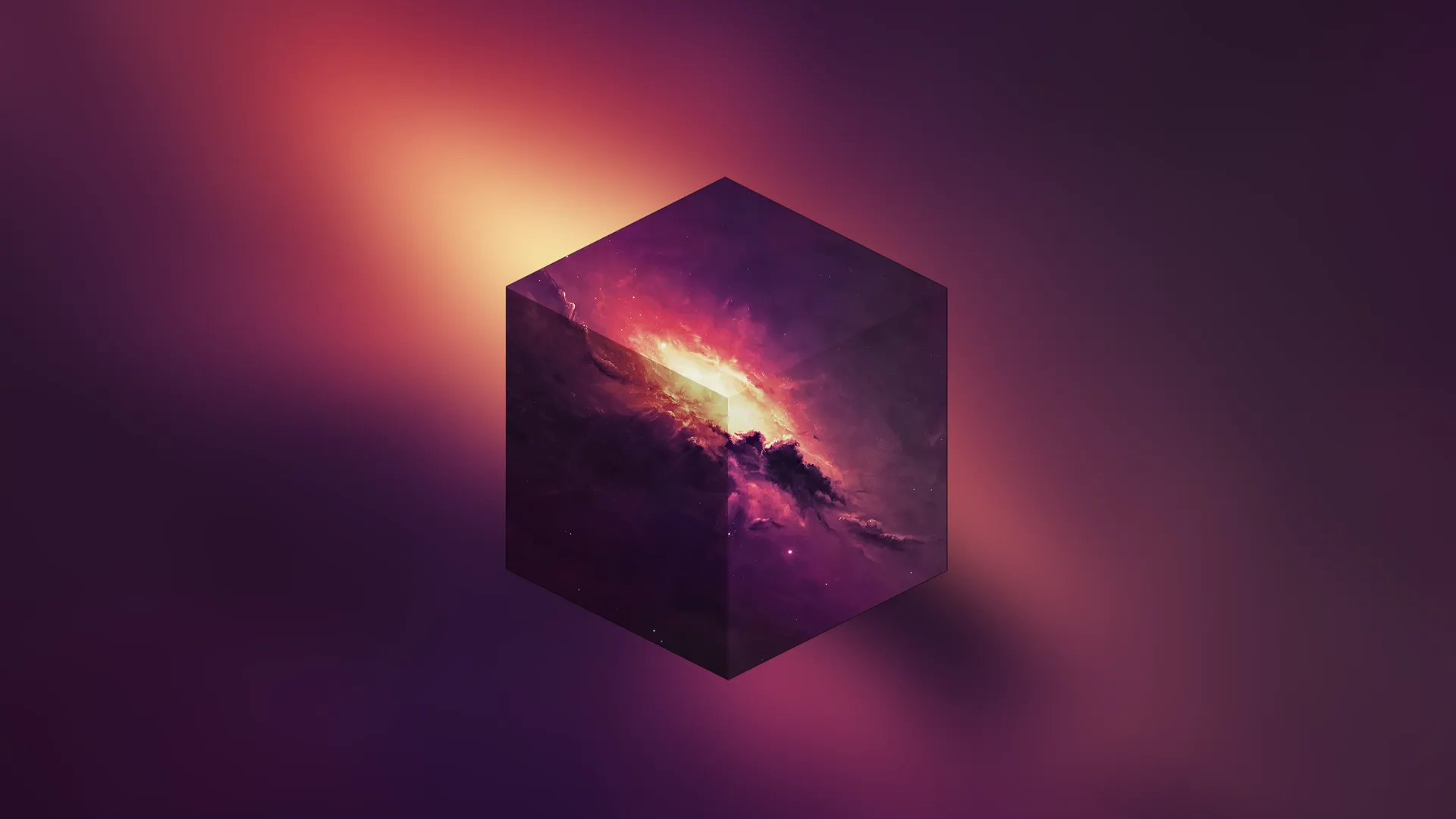  抽象 块 AI艺术 空间 空间艺术 偏差艺术 紫色 红色  电脑壁纸 4K壁纸