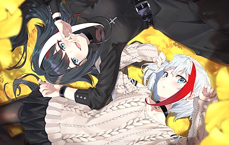 拟人化 长发 短发  德国 蔚蓝巷动漫 动漫女孩  电脑壁纸 4K壁纸