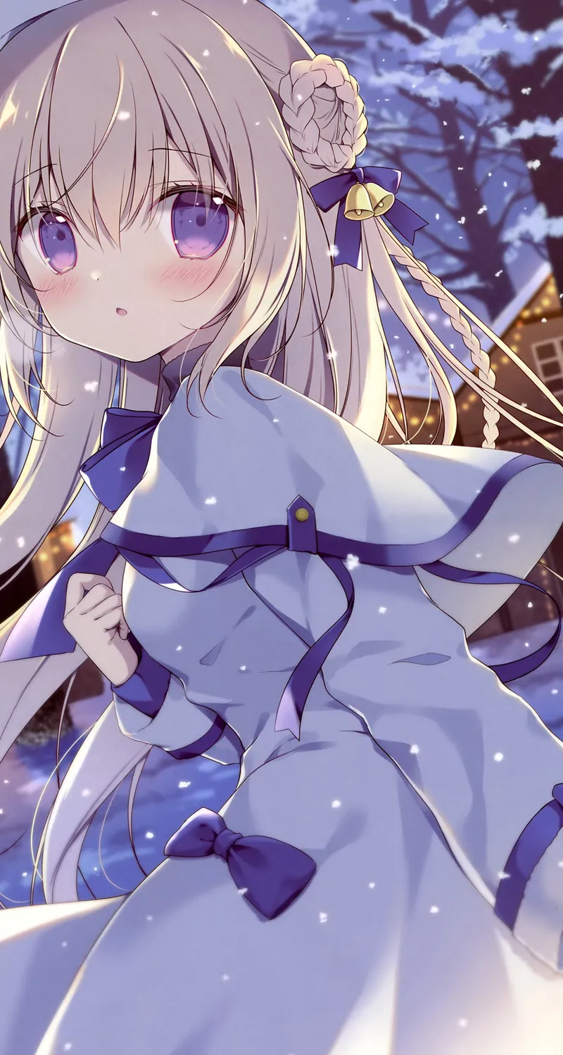 萝莉 可爱 紫色衣服 动漫 动漫女孩 手机壁纸 4K壁纸