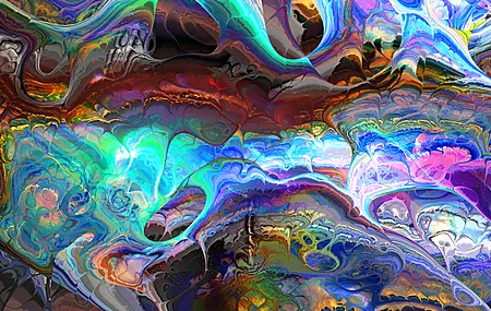 抽象 彩色 多显示器 双显示器 空间 空间艺术 电脑壁纸 8K壁纸