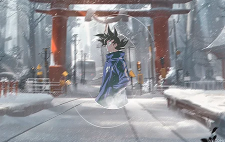 动漫男孩 孙悟空 龙珠 画中画 电脑壁纸 4K壁纸