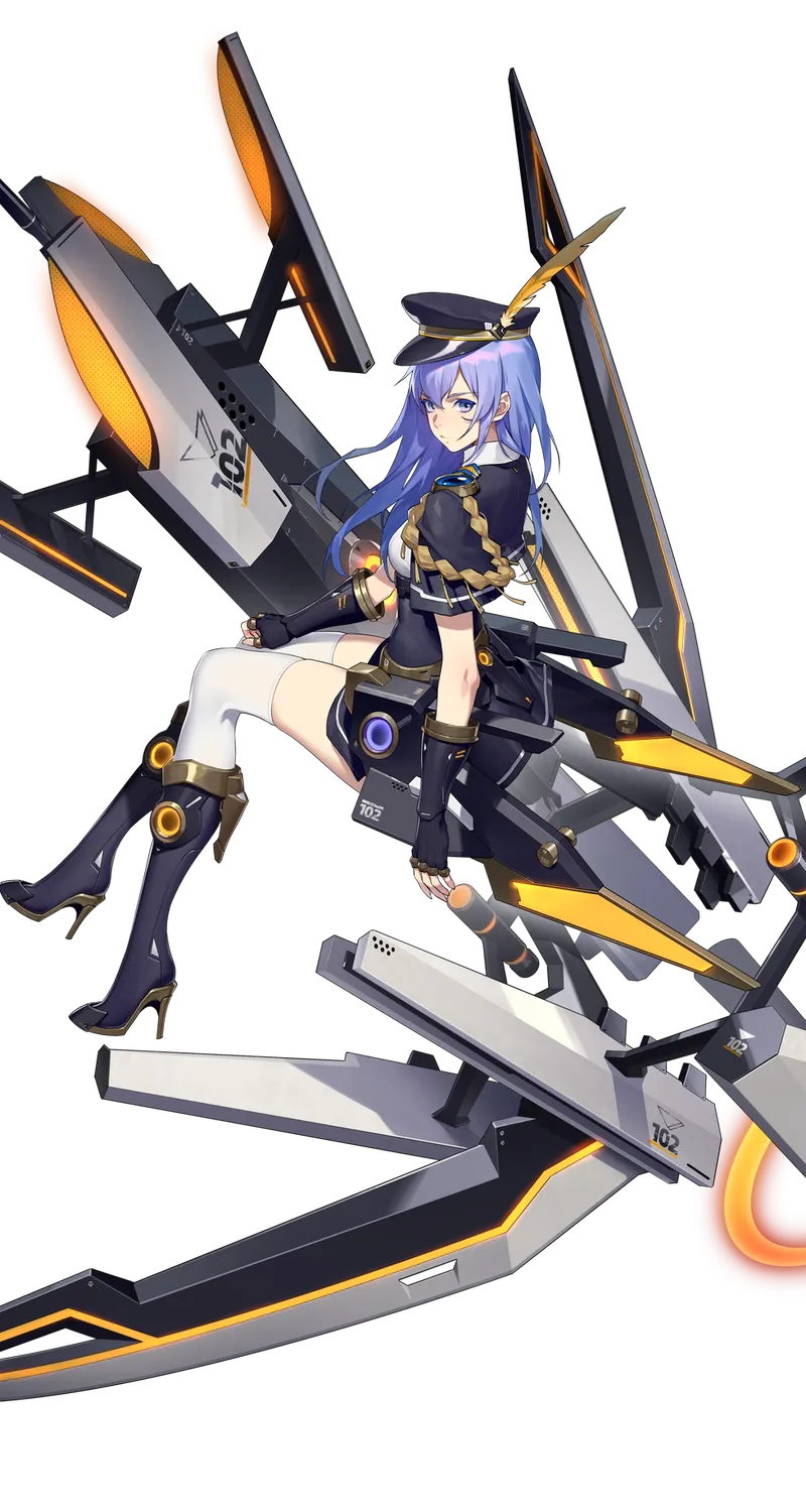 动画女孩 黑色背景 简单背景 帽子 透明背景 手机壁纸 4K壁纸