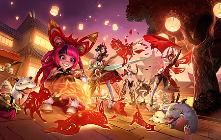 佐伊(英雄联盟饰) 卡米尔(英雄联盟饰) 凯特琳(英雄联盟饰) 电子游戏角色 女性团体 神话制造者(英雄联盟) 电子游戏 K GZG 暴动游戏 数字艺术 英雄联盟 英雄联盟：大裂谷 格温(英雄联盟) 塞拉菲娜(英雄联盟) 电子游戏艺术 花灯 电脑壁纸 4K壁纸