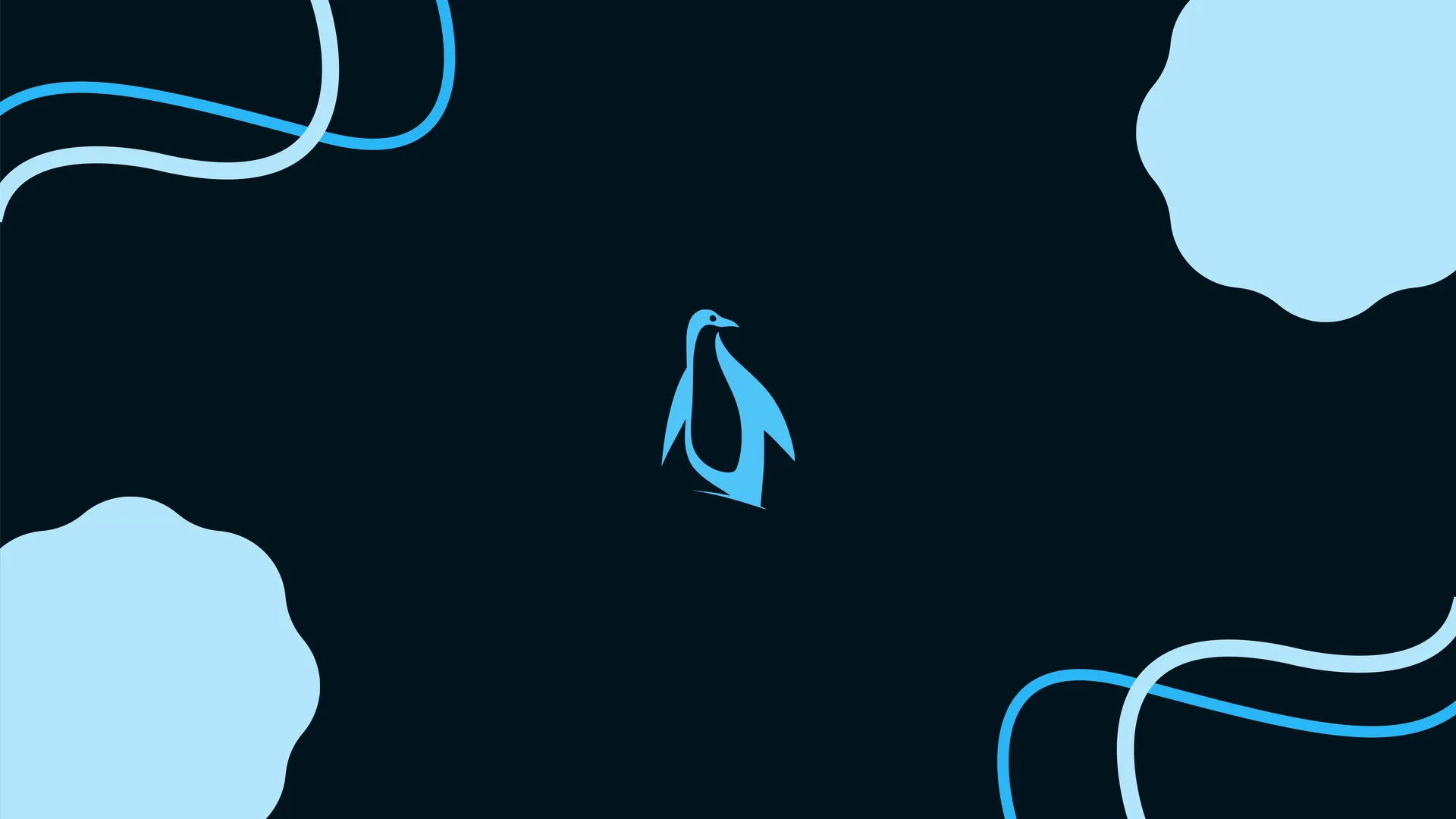 企鹅吉祥物 极简主义 数字艺术 简单的背景 电脑壁纸 4K壁纸