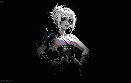 里文(英雄联盟) 英雄联盟 简单背景 暗背景 AI艺术 电脑壁纸 4K壁纸