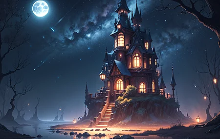 黑暗大师 人工智能艺术 自然 建筑 电脑壁纸 4K壁纸