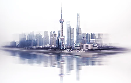 城市 天空 水 湖 建筑 云 上海 简单的背景 数字艺术 电脑壁纸 4K壁纸