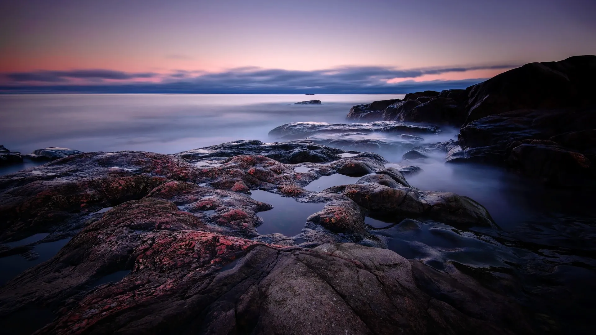 风景 云彩 长廊 大海 海滩 岩石 自然 电脑壁纸 4K壁纸