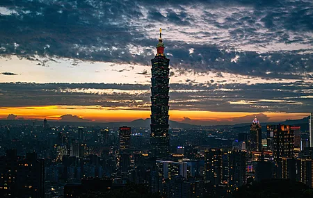 城市 云 摩天大楼 台北 台湾 电脑壁纸 4K壁纸