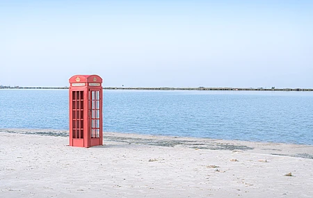 电话波 湖 海滩 电脑壁纸 4K壁纸